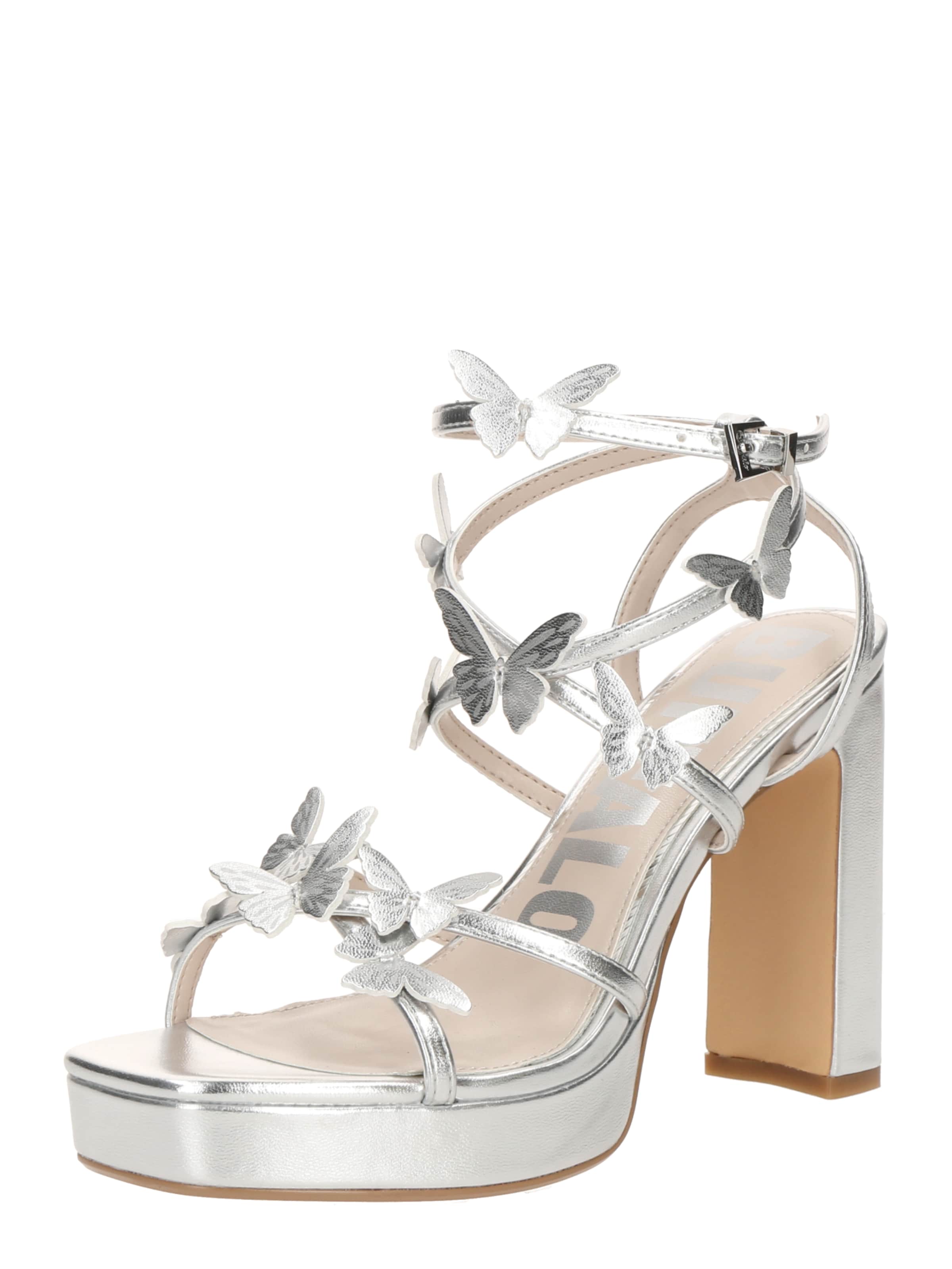 BUFFALO Σανδάλι με λουράκια 'JUNE' σε ασημί: μπροστά