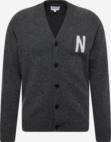 NORSE PROJECTS Knit cardigan 'Kasper N Donegal' in Grey: front