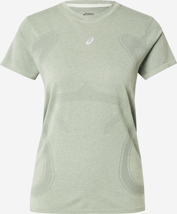 T-shirt fonctionnel 'Road' ASICS en vert : devant