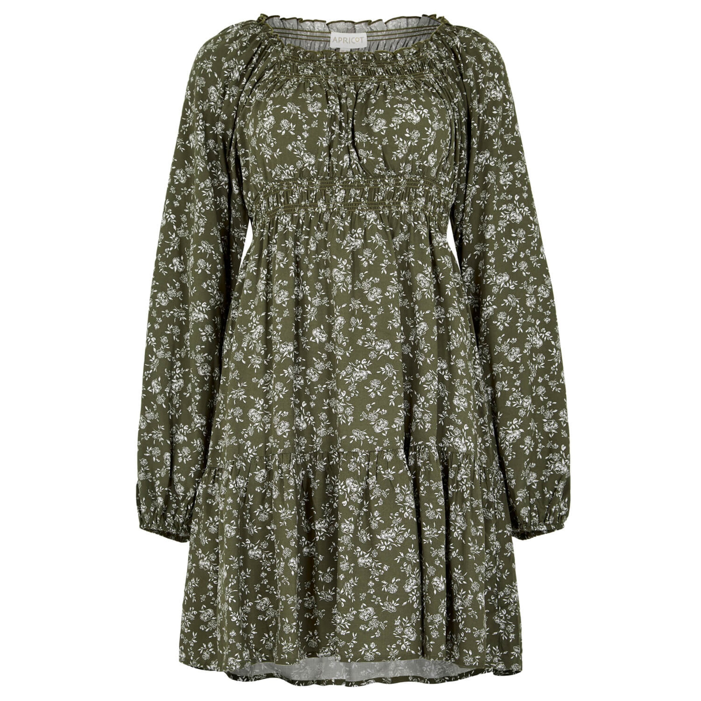 Apricot Dress in Green: front