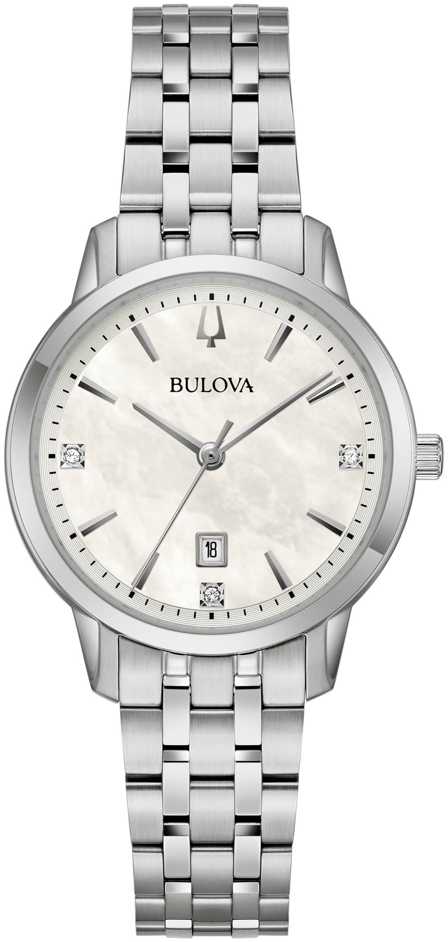 Bulova Analoguhr in Silber: Vorderseite
