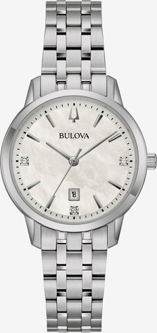 Bulova Analoguhr in Silber: predná strana