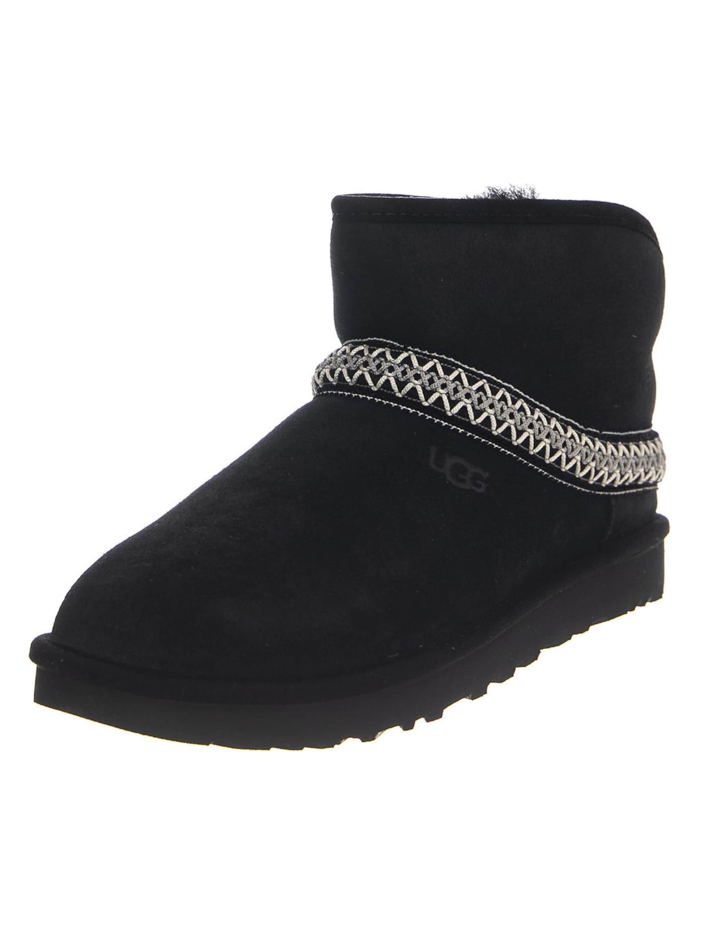 UGG Kozaki 'W Classic Mini Crescent Black' w kolorze czarny: przód