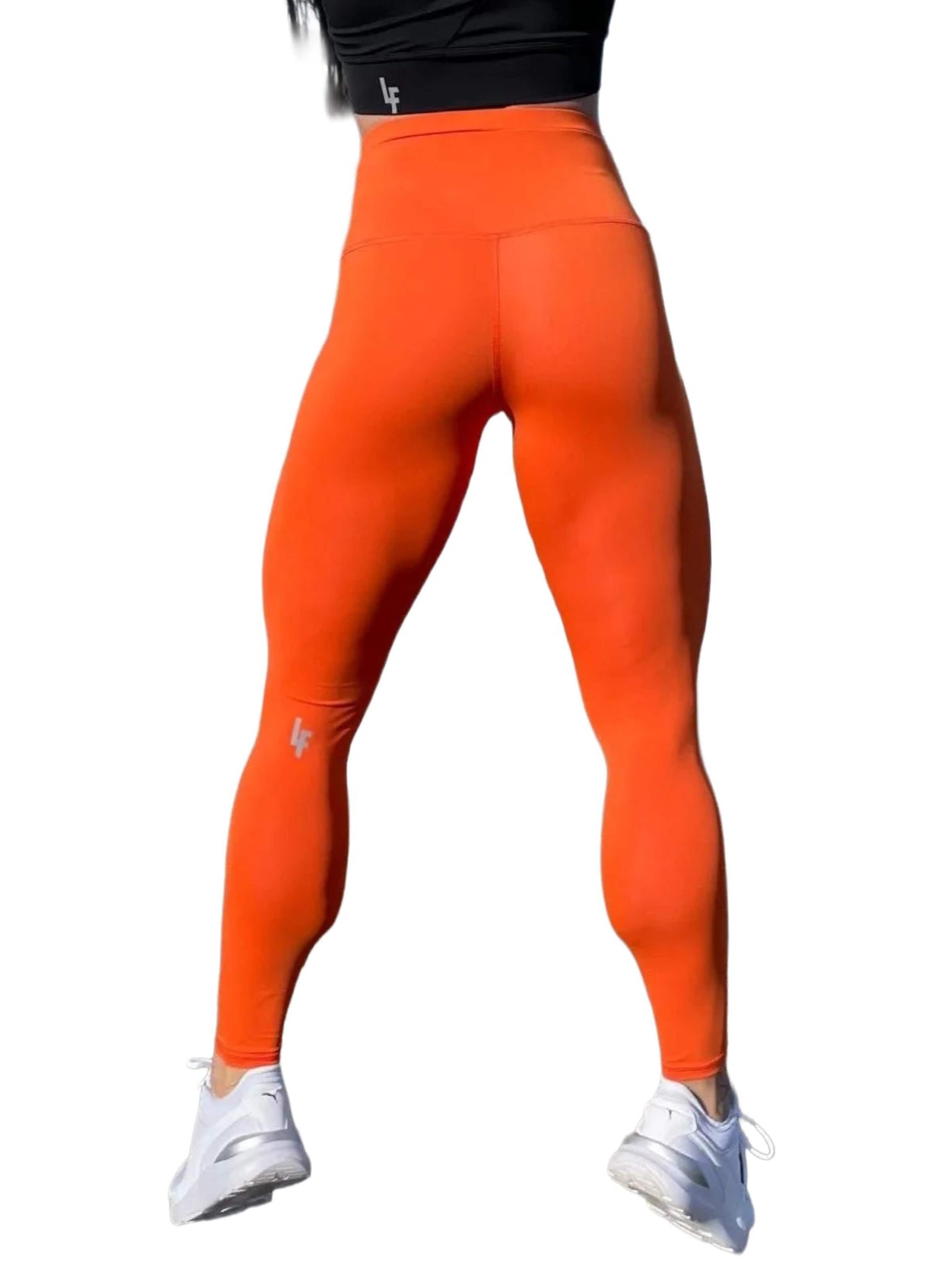 LUXFEEL - Skinny Leggings 'Leggings mit hoher Taille Myself' en naranja: frente