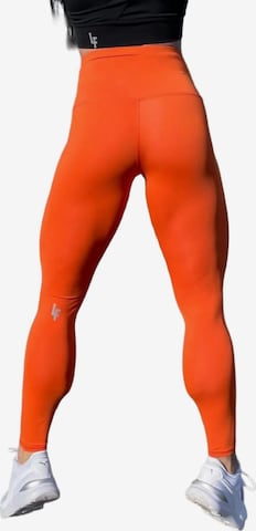 LUXFEEL - Skinny Leggings 'Leggings mit hoher Taille Myself' en naranja: frente