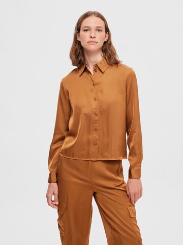 SELECTED FEMME Bluse in Braun: predná strana