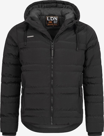 BRAVE SOUL Winter Jacket in Black: front