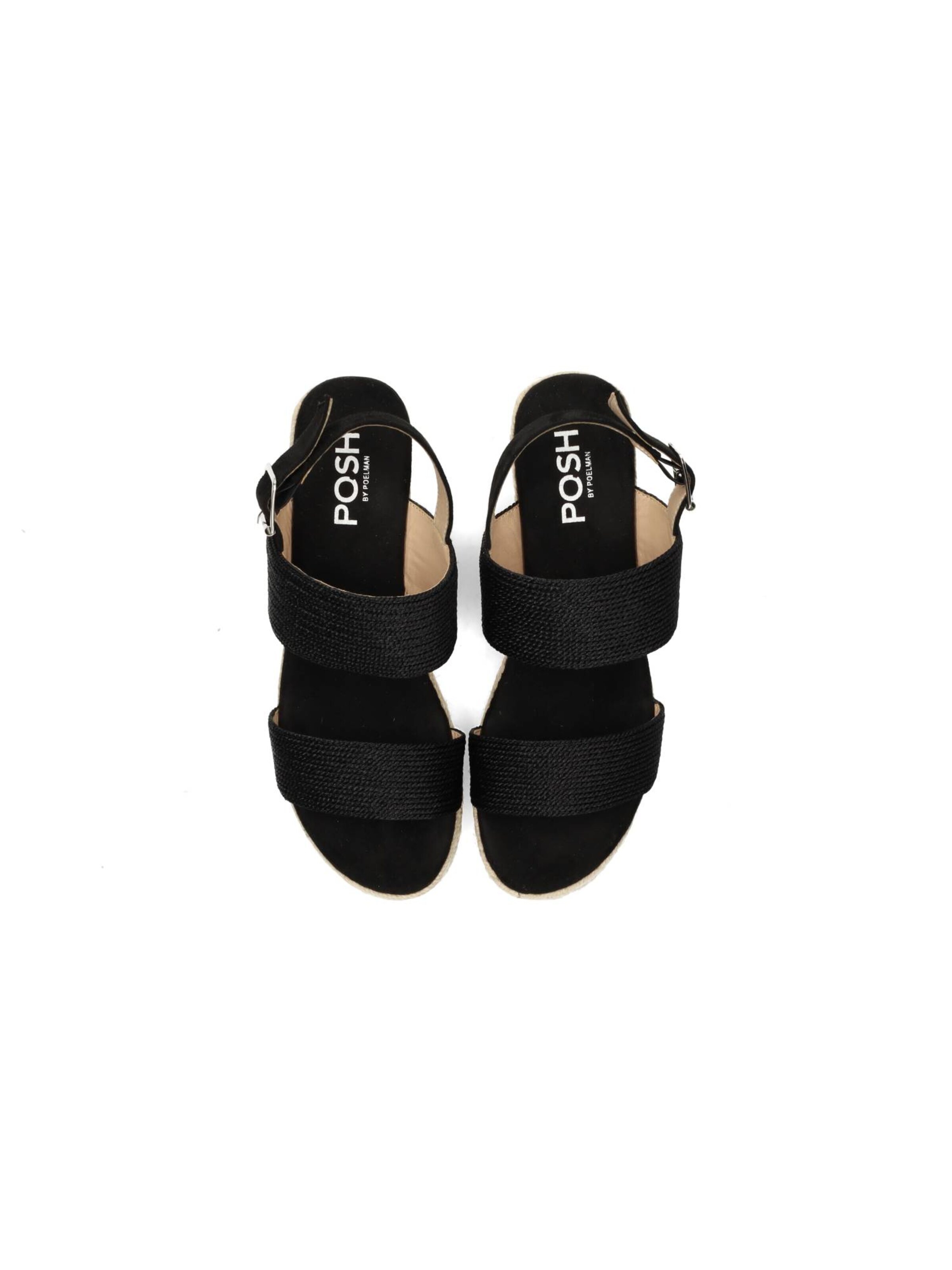 POSH by Poelman Strap Sandals 'CETO' in Black