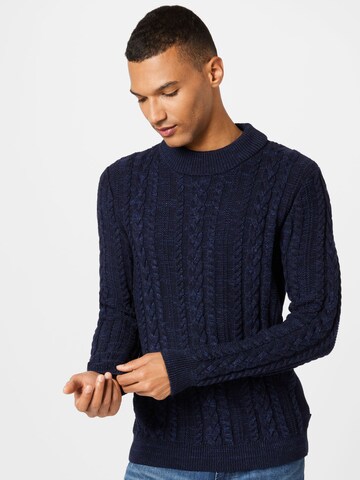 JACK & JONES Sweater 'Albert' in Blue: front