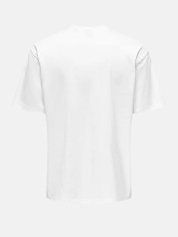 Only & Sons Shirt 'ONSFRED LIFE RLX SS TEE NOOS' in Wit