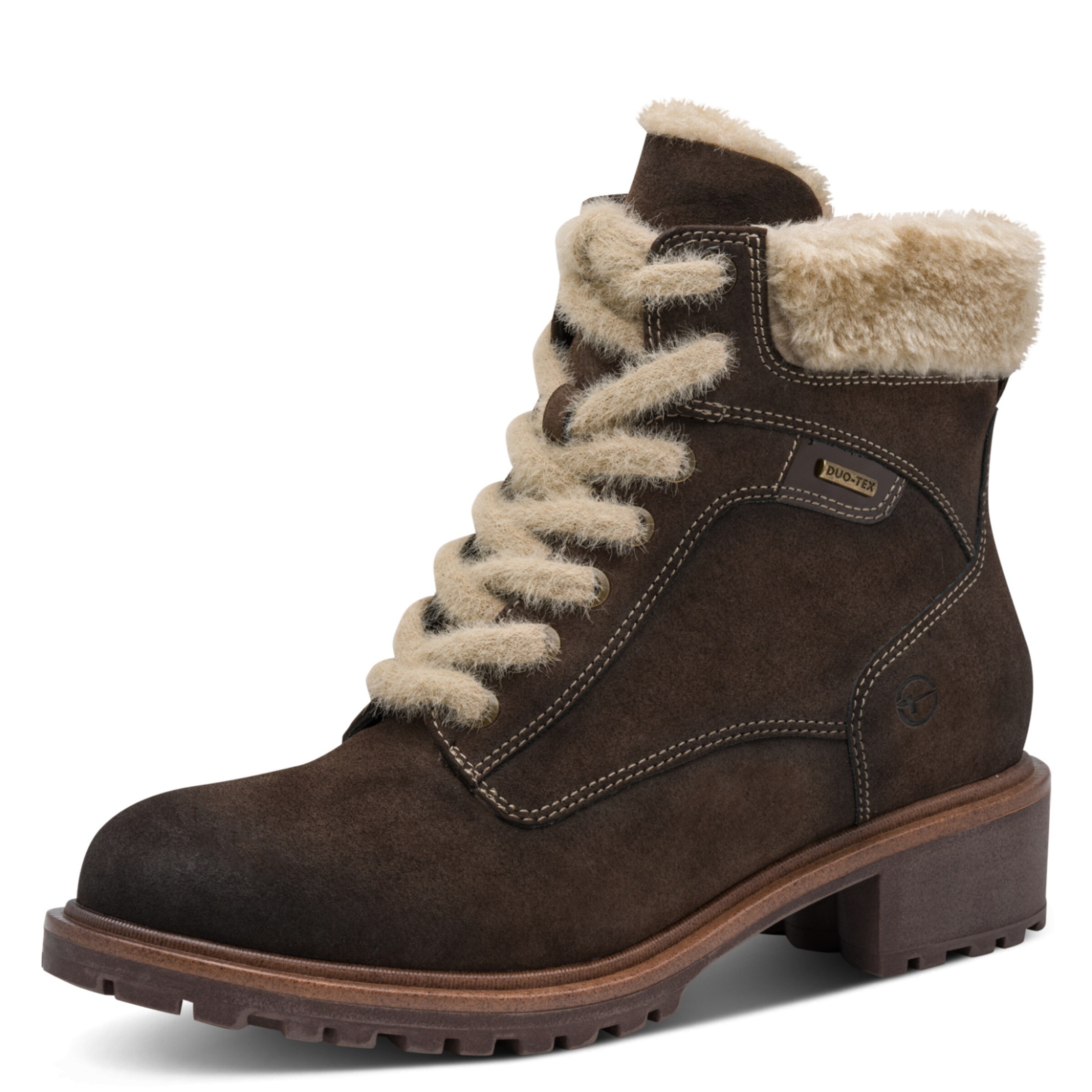 Bottines à lacets Tamaris en marron : devant