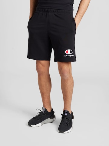 Champion Authentic Athletic Apparel - Regular Calças 'Legacy' em preto: frente