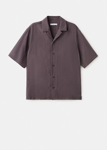 MANGO MAN Comfort Fit Hemd 'Lotus' in Braun