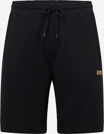 BOSS Green Trousers 'Headlo 1' in Black: front