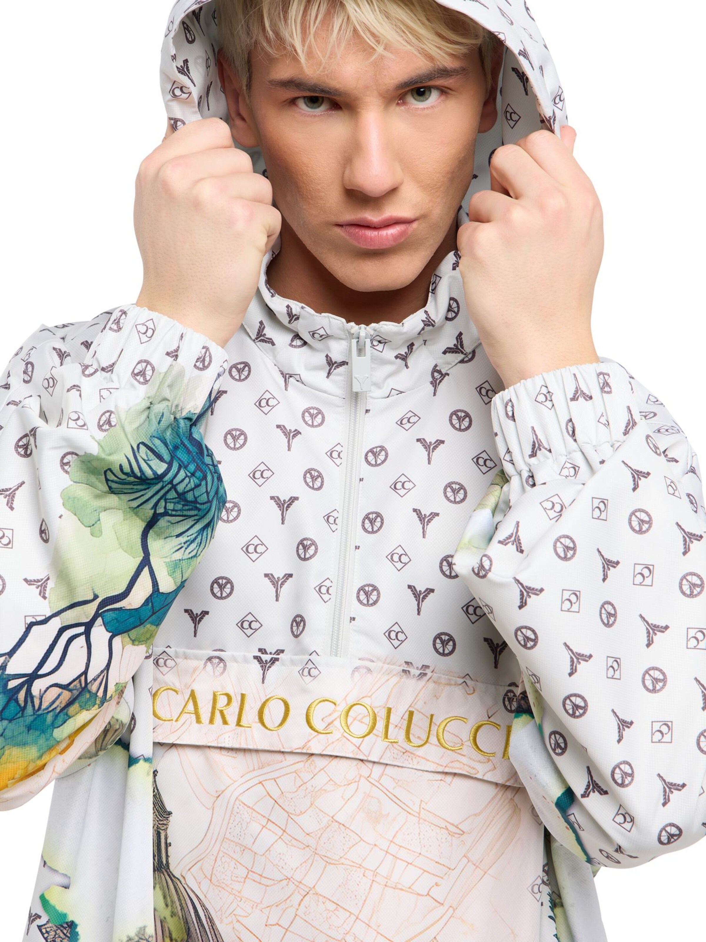 Pull-over 'Erdini' Carlo Colucci en blanc