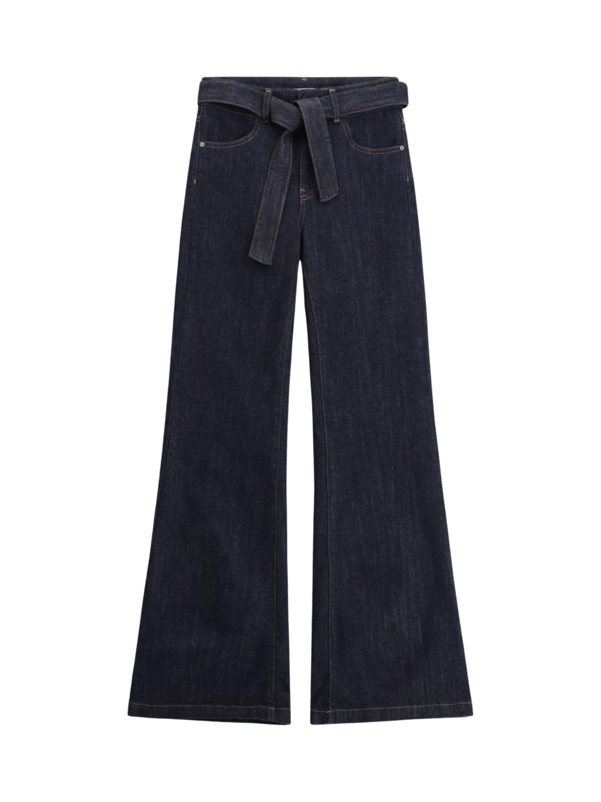 PLEASE Regular Pants 'PLEASE PANTALONE PANTALONE' in Blue: front