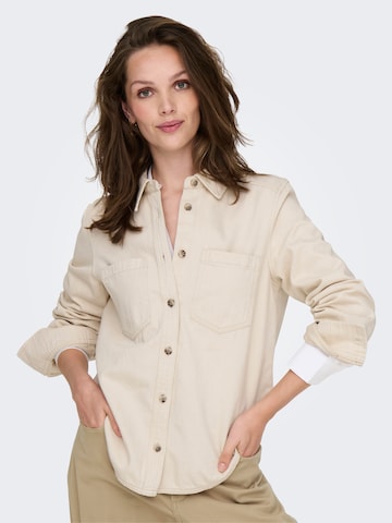 Camicia da donna di ONLY in beige: frontale