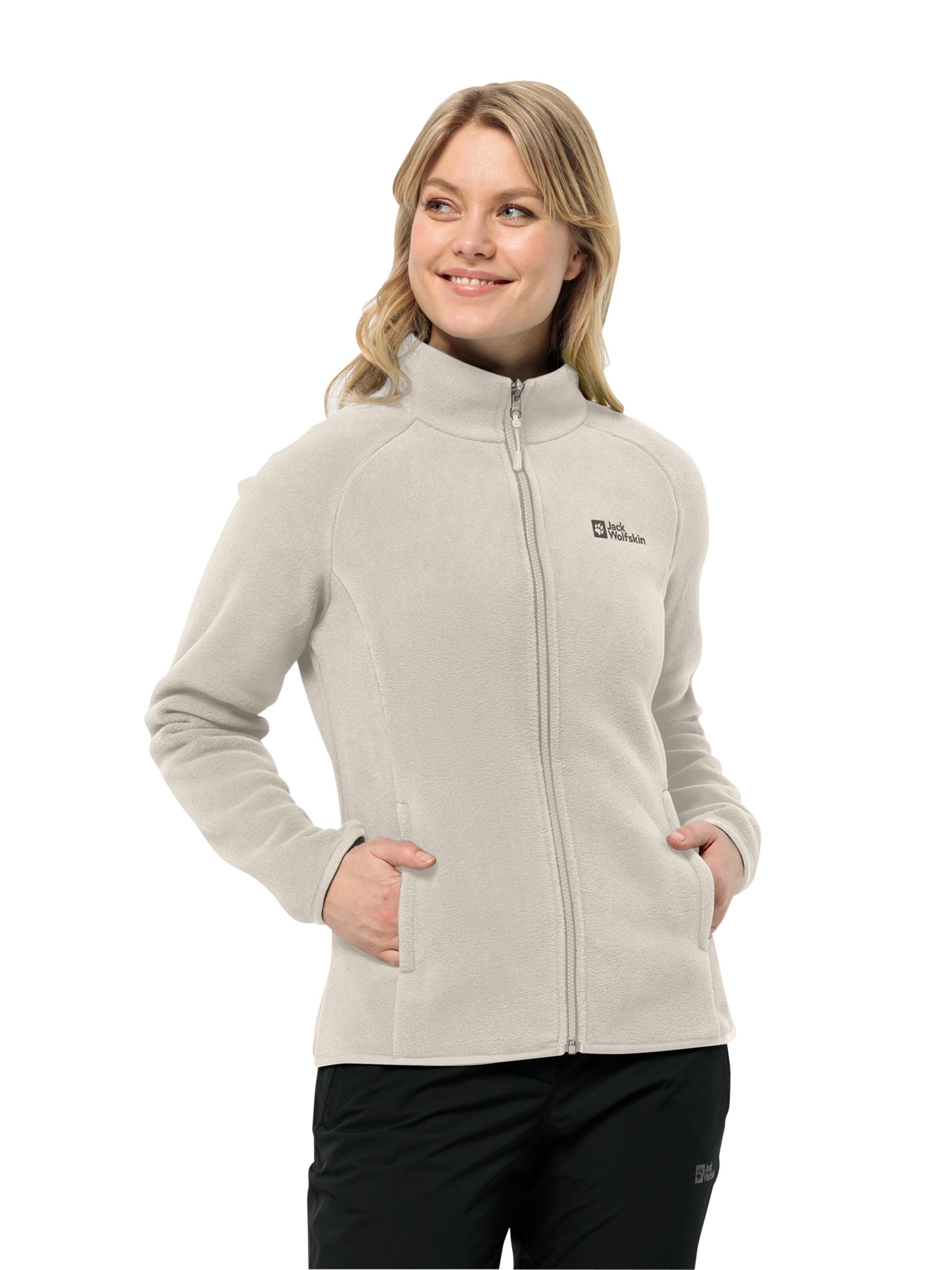 Veste en polaire fonctionnelle 'Moonrise' JACK WOLFSKIN en beige : devant
