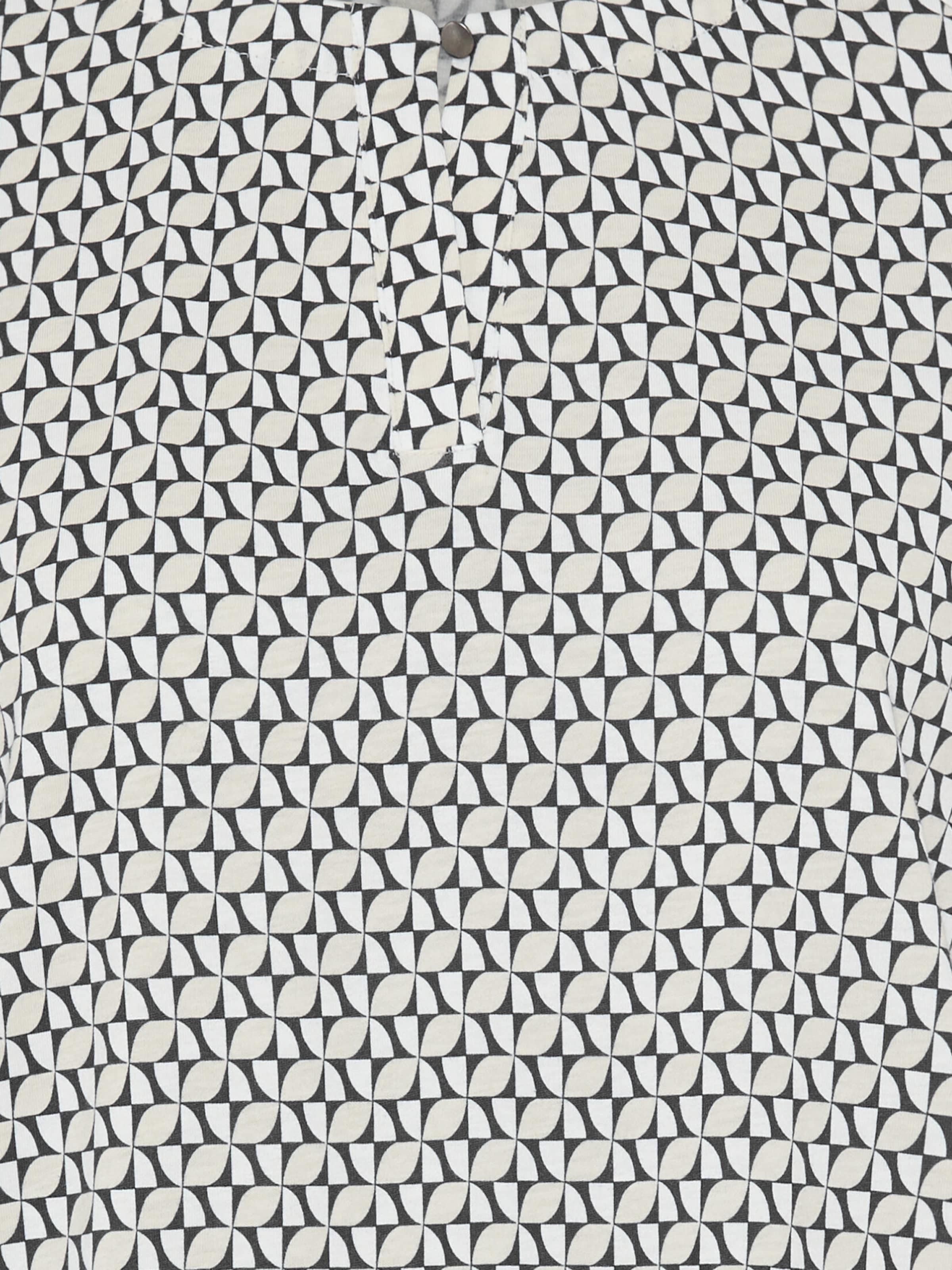 Olsen Shirt mit grafischen Allover-Print in Beige