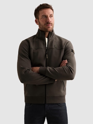 PME Legend Overgangsjakke 'Sweat jacket with zipper closure and quilted pattern' i grøn