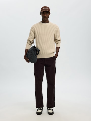 SELECTED - Jersey 'SLHTOM' en beige