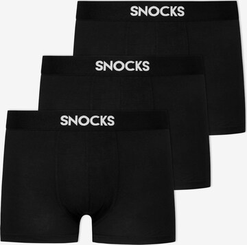 SNOCKS Boxer shorts in Black: front