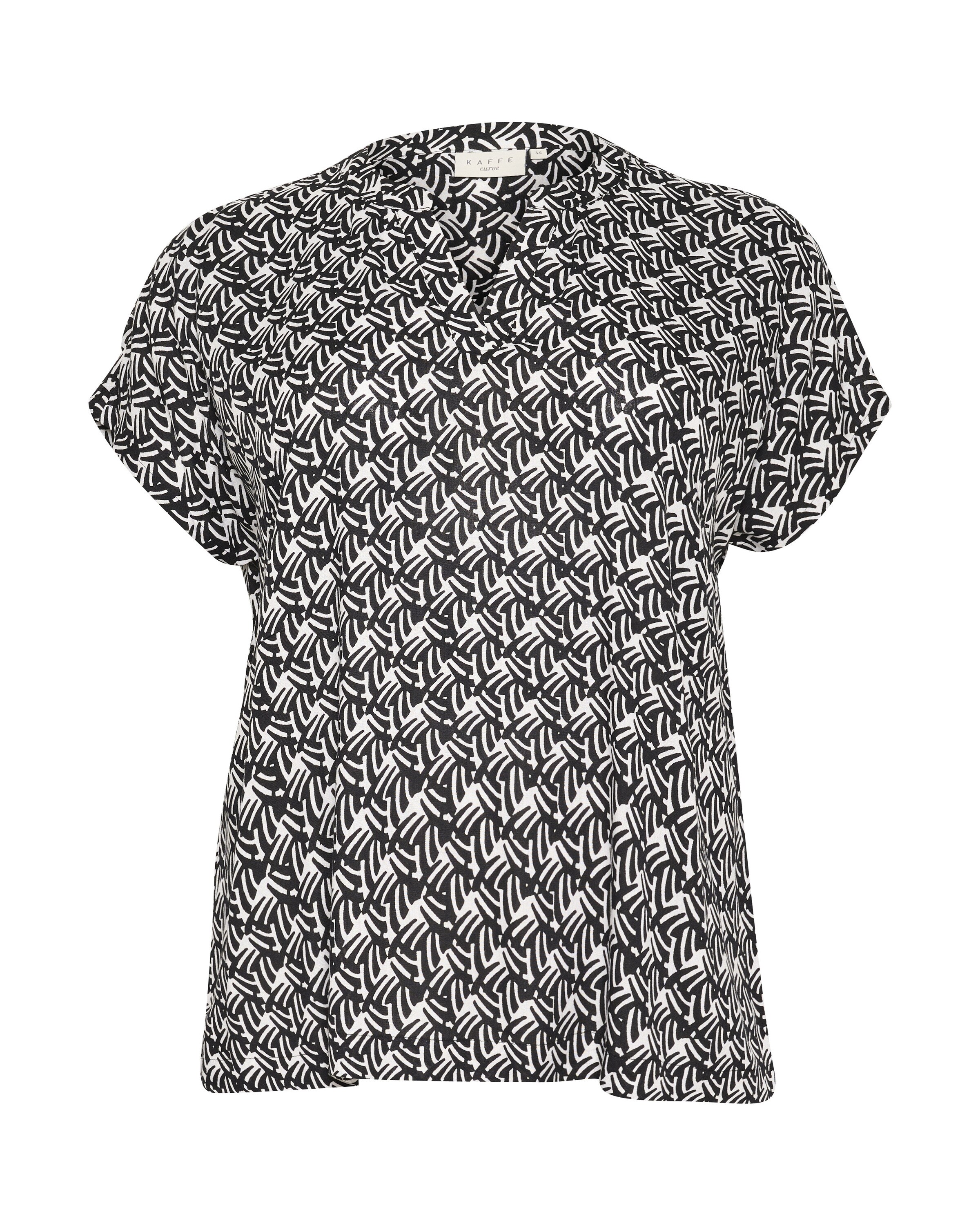 KAFFE CURVE Halenka 'Anny' – černá: přední strana