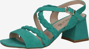 CAPRICE Sandals in Green: front