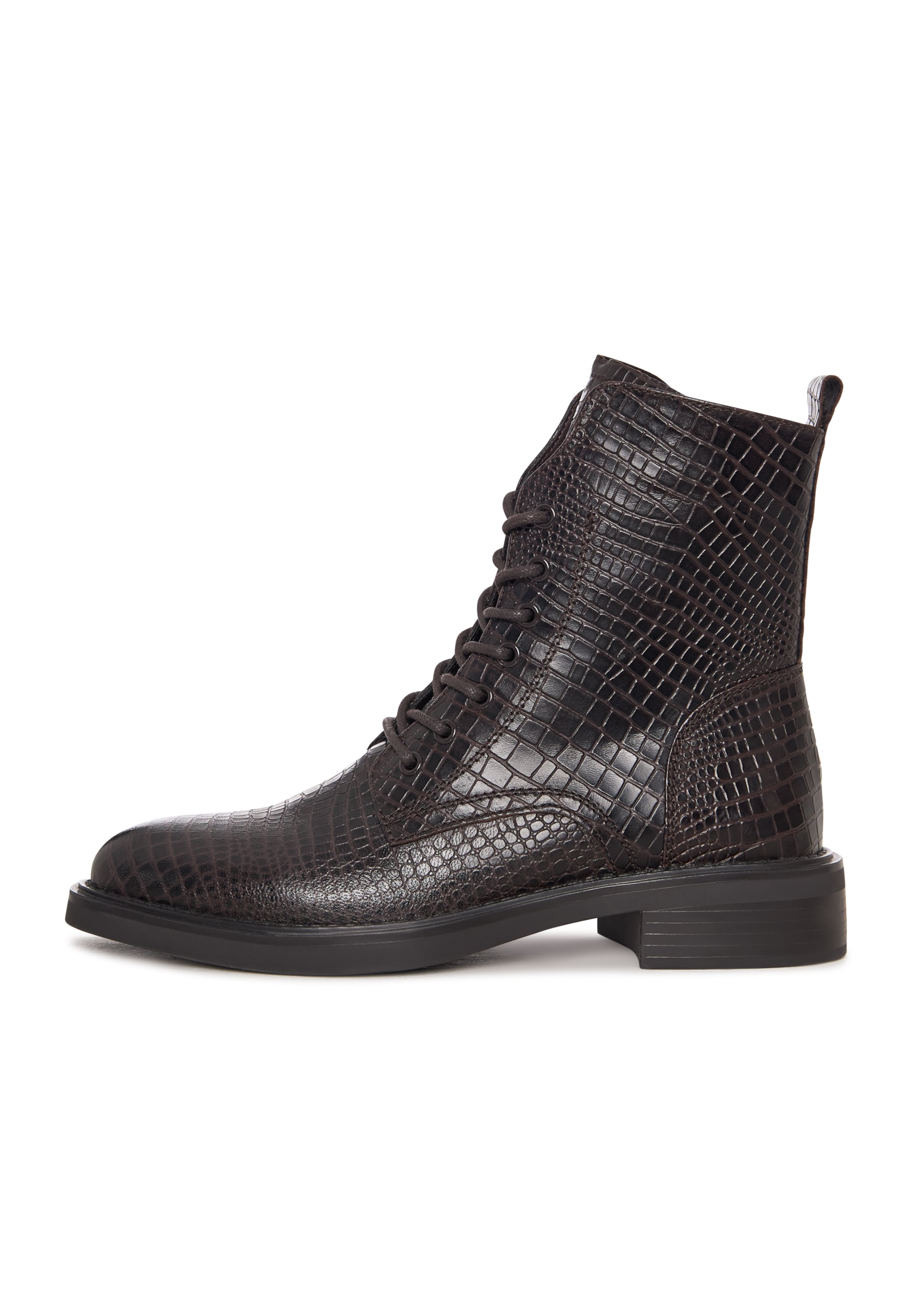 CESARE GASPARI Lace-Up Ankle Boots in Brown: front