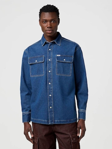 T-Shirt WRANGLER en bleu : devant