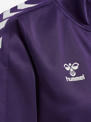 Hummel Athletic Zip-Up Hoodie 'Core' in Purple