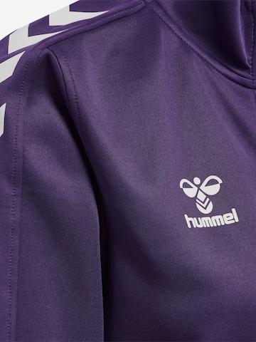 Hummel Athletic Zip-Up Hoodie 'Core' in Purple