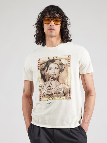 GUESS Originals Футболка 'SUN GIRL' в Бежевый: спереди