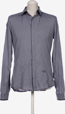 GUESS Button Up Shirt in M in Blue: front