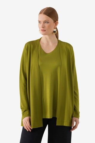 Cardigan Ulla Popken en vert : devant