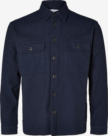 SELECTED HOMME Comfort fit Button Up Shirt 'Mason' in Blue: front