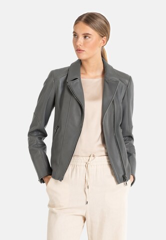 Werner Christ Lederjacke Nala in Grau: Vorderseite