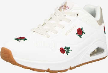 SKECHERS - Zapatillas deportivas bajas 'UNO - CHAMPAGNE & ROSES' en blanco: frente