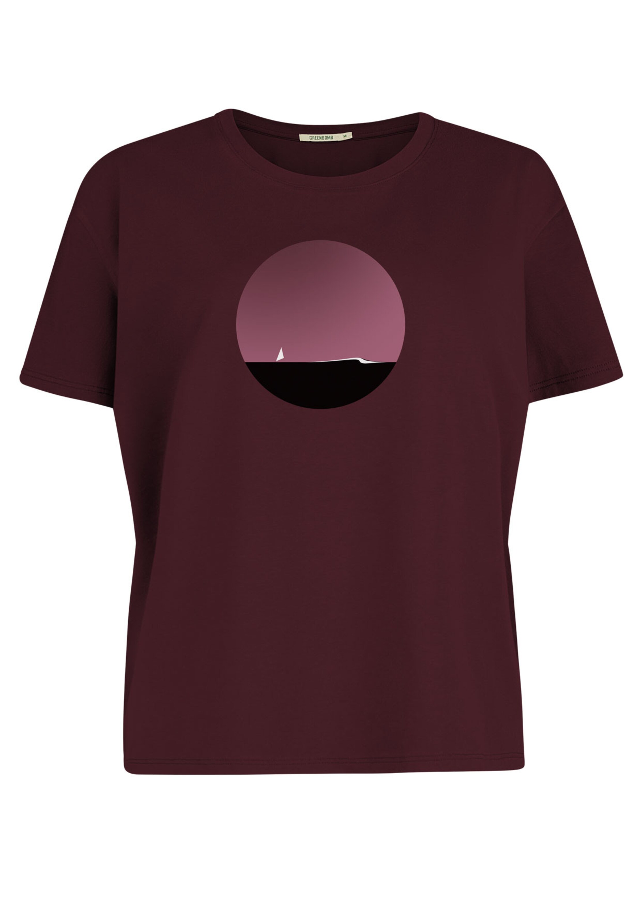 GREENBOMB T-Shirt 'Nature Lonely Sea' in Rot: Vorderseite