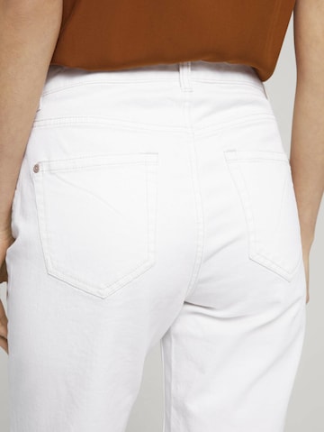 Coupe slim Jean 'Bermuda' TOM TAILOR en blanc