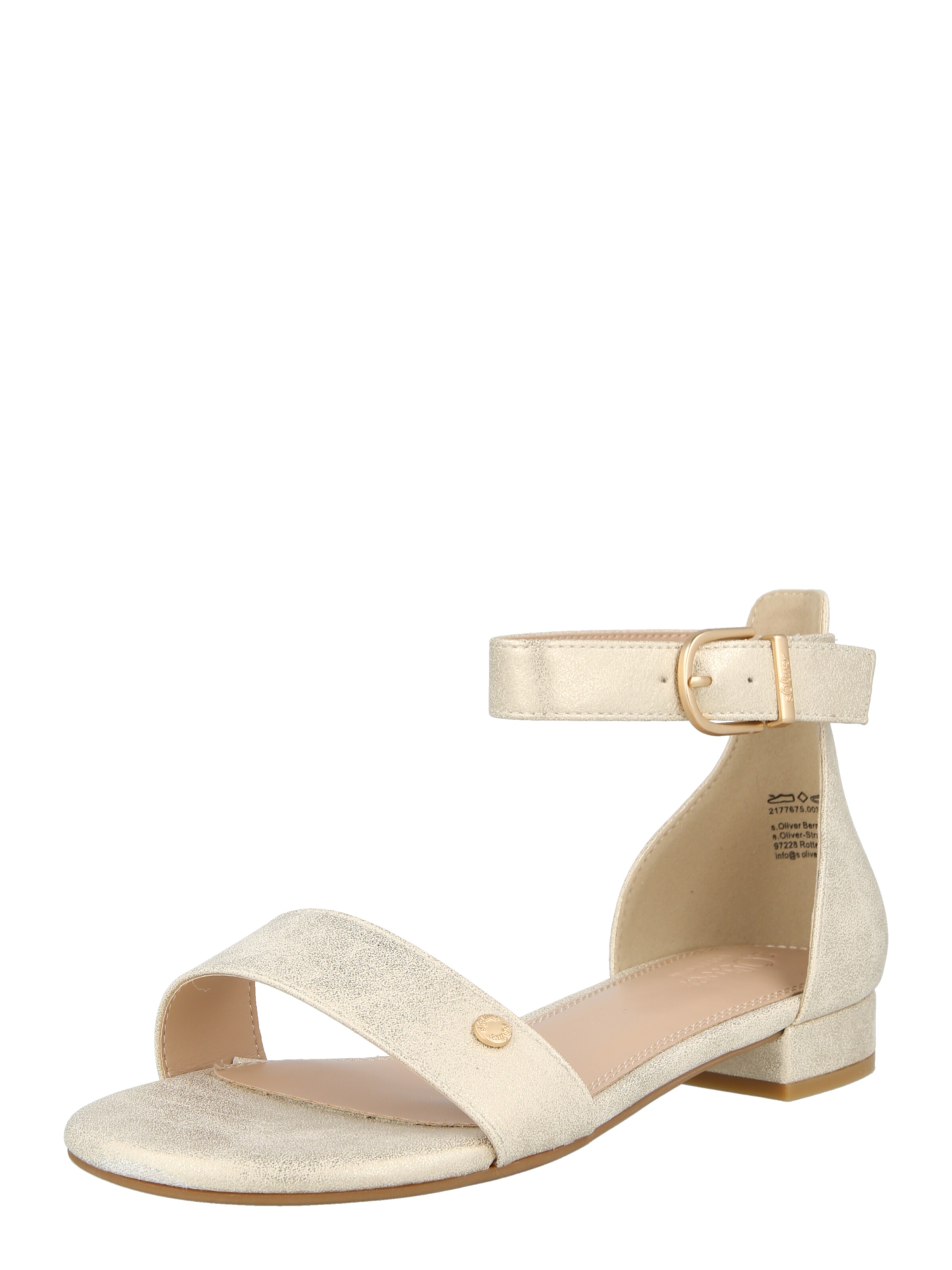 s.Oliver Sandal in Gold: front