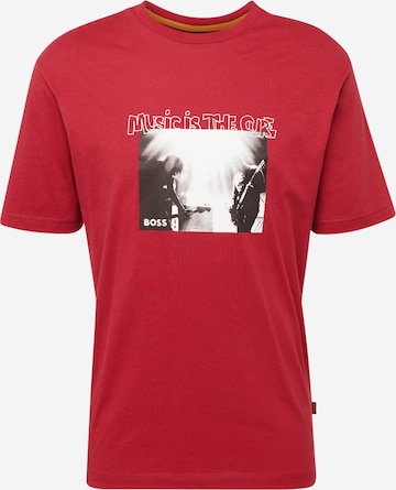 T-Shirt 'TeScorpion' BOSS en rouge : devant