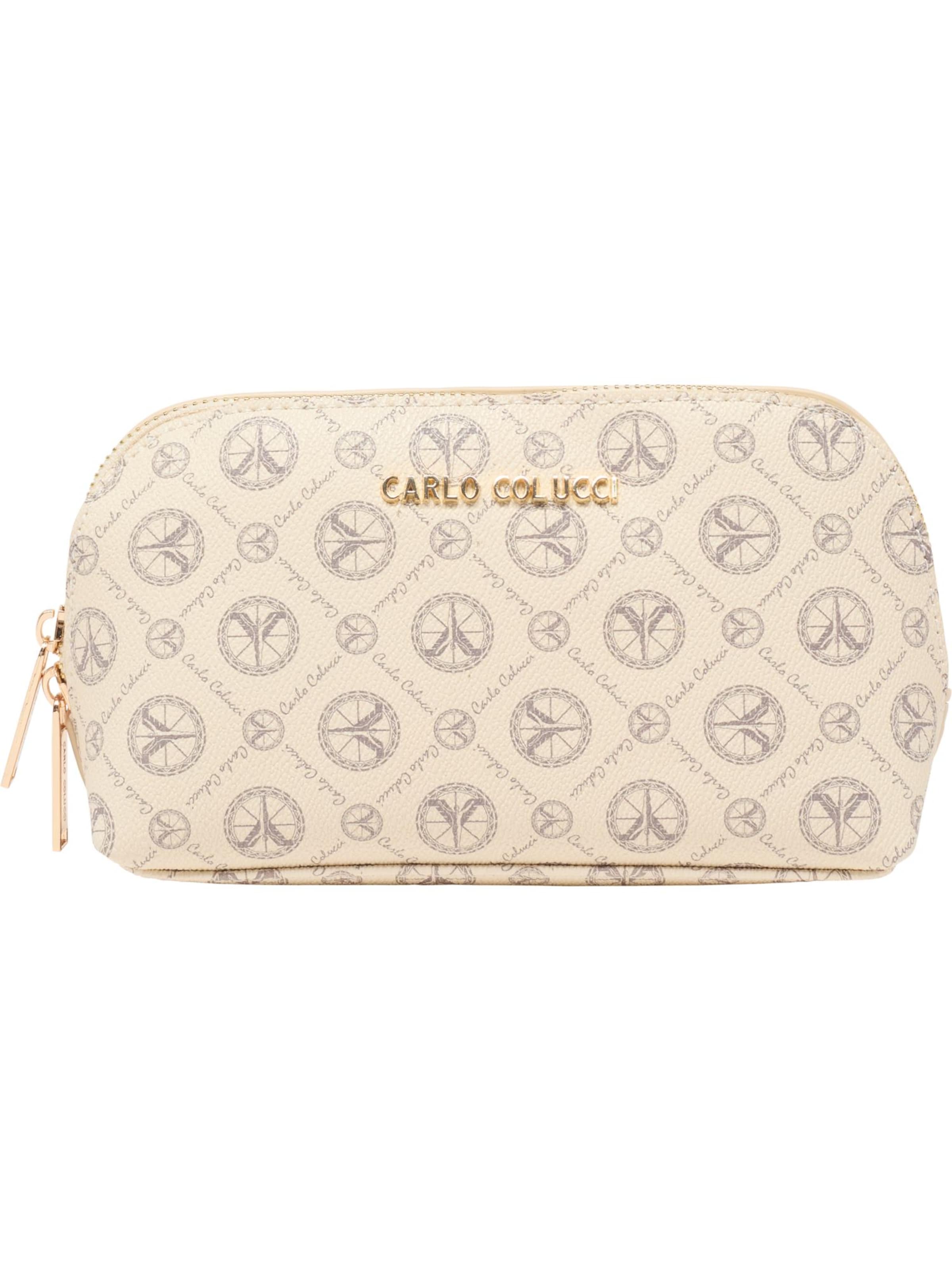 Carlo Colucci Kulturtasche 'Anno' in Beige: Vorderseite