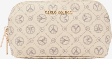 Carlo Colucci Toiletry Bag in Brown: front