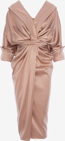 acob a porter Abendkleid in Beige: Vorderseite