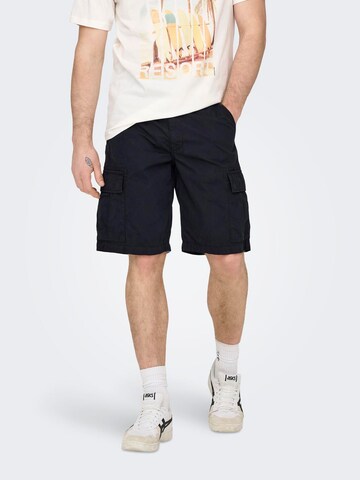 Regular Pantalon cargo 'LOC' Only & Sons en bleu : devant