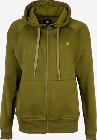 G-Star RAW Zip-Up Hoodie 'Premium Core 2.1' in Green: front