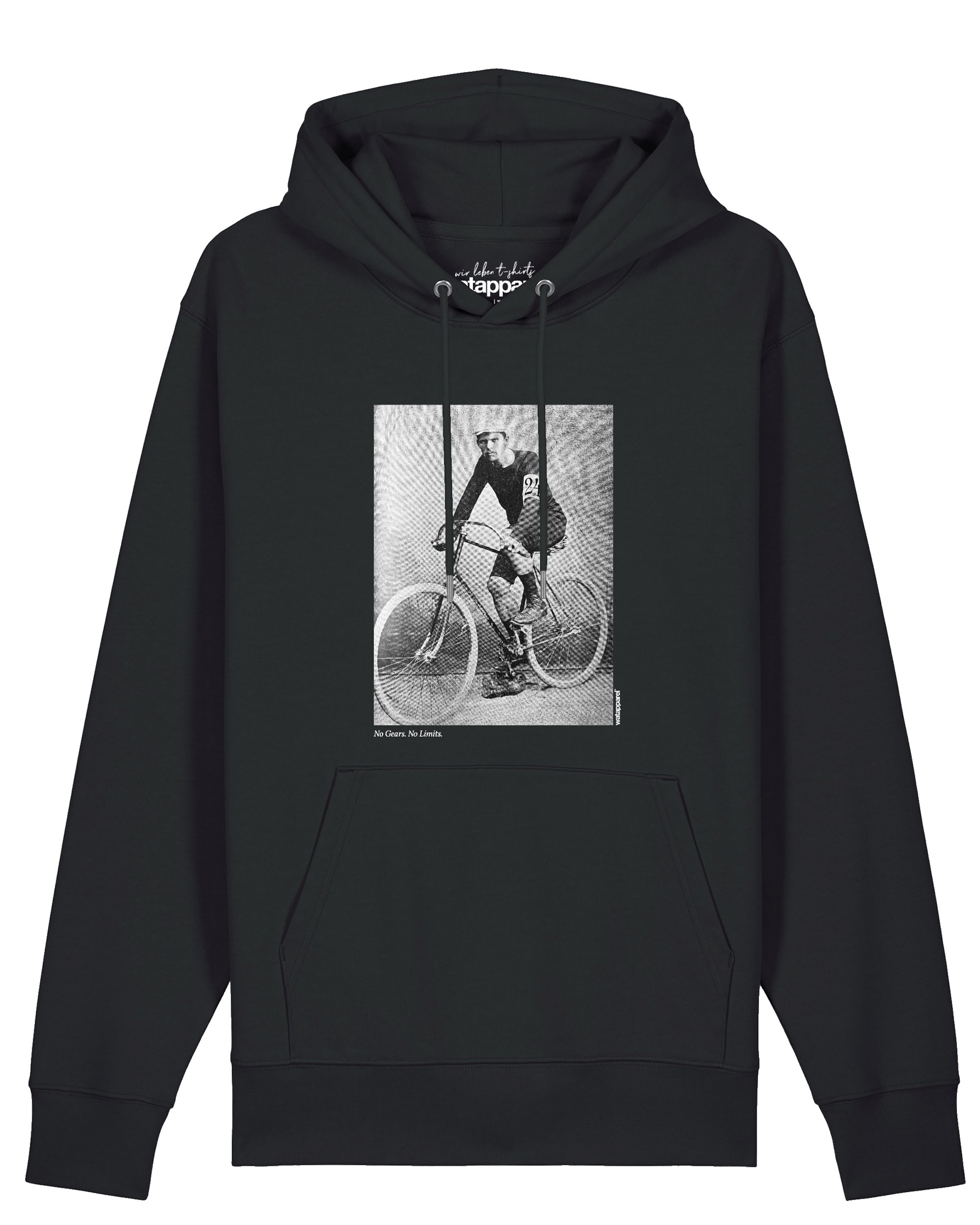 Sweat-shirt 'No Gears No Limits' Watapparel en noir : devant