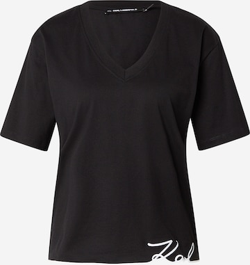 T-shirt Karl Lagerfeld en noir : devant