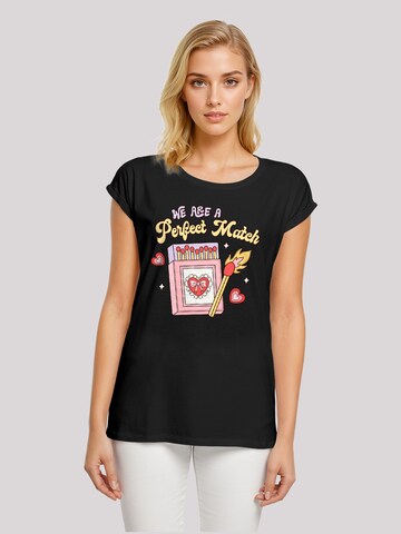 T-shirt 'We Are A Perfect Match Love' F4NT4STIC en noir : devant